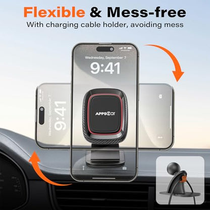 APPS2Car 2-Pack Magnetic Phone Holder for Car, Dashboard Magnet Car Mount