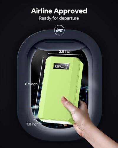 Apowking Portable Power Bank with AC Outlet, 65W Portable Laptop Charger - color: Green