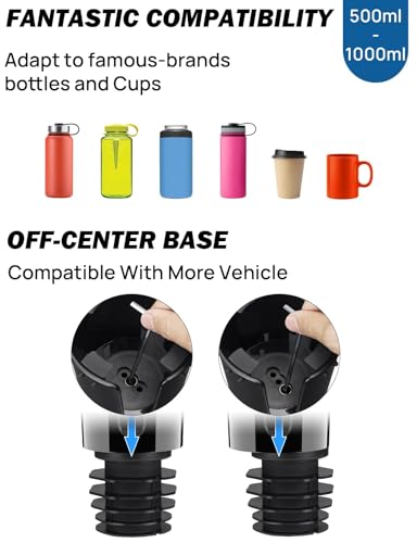 JOYTUTUS Cup Holder Phone Mount for Car, Car Cellphone Large Adapter Long Arm with 360 Degree Rotation, Compatible with iPhone, Samsung & All Smartphones,Black,1 Pack - color: black