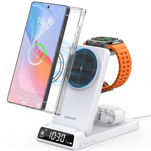 Magnetic Wireless Charger for Samsung, Charging Station for Galaxy S26 - color: White