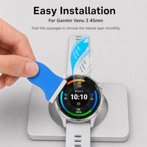 6 Pack for Garmin Venu 3 Screen Protector 45mm,Clear Soft EPU Film | Self-Healing, Full Coverage, Touch Sensitive, Anti-Scratch and Bubble-Free for Running,Training and Daily Wear - size: For Garmin Venu 3 45mm 1.77 Inch