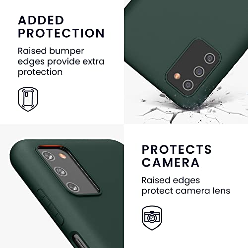 kwmobile Case Compatible with Samsung Galaxy A03s Case - Soft Slim Protective TPU Silicone Cover - Moss Green - color: moss green