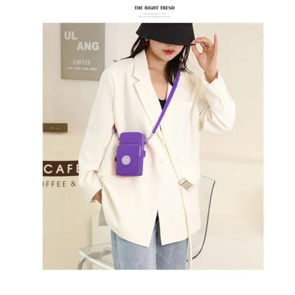 JANKS Small Crossbody Bags for Women Mini Cell Phone Purses Handbag Shoulder Bag - color: 01 Purple