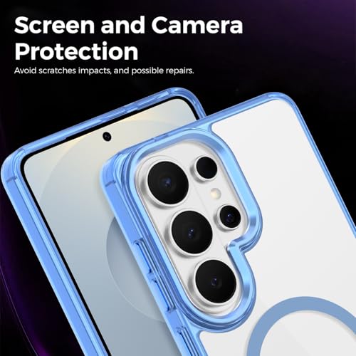 Lunivop for Samsung Galaxy s26 Ultra Case Hard [Compatible with Magsafe Wireless Charging] Yellowing Resistant Magnetic Cover Clear para S 26 Ultra 6.9 '' 5G 2026 Rugged Best Phone Cases Light Blue - color: Light Blue, size: Compatible with Samsung Galaxy