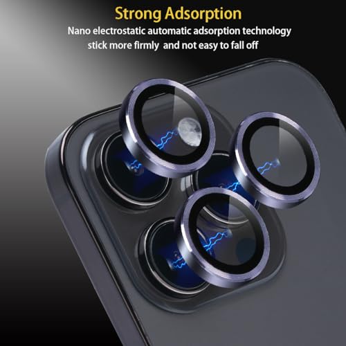 Camera Lens Protector for iPhone 14 Pro/14 Pro Max, Deep Purple - color: Deep Purple