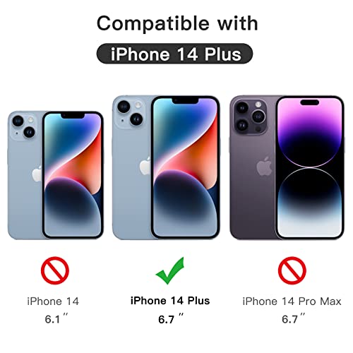 JETech Full-Coverage Screen Protector for iPhone 14 Plus, 3-Pack | Black Edge Tempered Glass, Easy Installation Tool, HD Clear, Case-Friendly - size: iPhone 14 Plus
