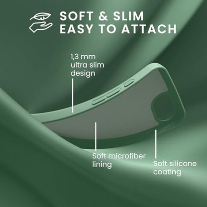 kwmobile Case Compatible with Apple iPhone 17e / iPhone 16e Case - Slim Protective TPU Silicone Phone Cover - Pottery Green - color: Pottery Green, size: iPhone 17e / iPhone 16e