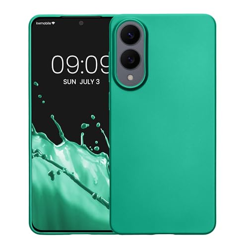 kwmobile Case Compatible with Samsung Galaxy S25 Edge Case - Soft Slim Metallic TPU Silicone Cover - Dark Metallic Green - color: dark metallic green, size: Galaxy S25 Edge