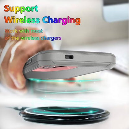 MXX Case Designed for S24 Plus Compatible with S25 Plus/ S24 Plus 3-Layer Super Full Heavy Duty Body Bumper Cover/Shock Protection/Dust Proof, case 5g 2024 (Gray/Pink) - color: Gray/Pink, size: Galaxy S24+ / S25+