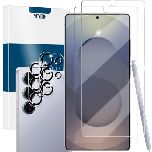 Galaxy S25 Ultra Tempered Glass Screen & Lens Protector 2+2 Pack HD Clear | [Ultrasonic Fingerprint Unlock] [Case Friendly] [Bubble-Free] - size: Galaxy S25 Ultra