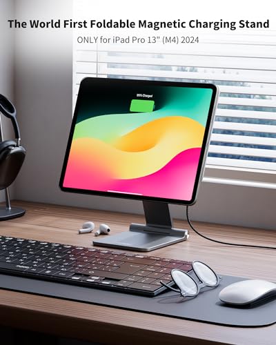 KU XIU Magnetic Wireless Charging Stand Only for iPad Pro 13" M4/M5 2025 - size: Only for iPad Pro 13"-M4/M5