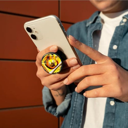2 Pack Cell Phone Grip with Expanding Kickstand, Golden Baseball - color: Golden Baseball