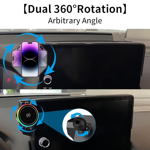 Car Magnetic Phone Mount for Honda Civic 2022 2023 2024 2025 2026 and Honda Pilot 2023-2025 Auto Accessories Best Cellphone Holder Fast 15W Wireless Charger Cell Phones Charging Screen Stand Cradles