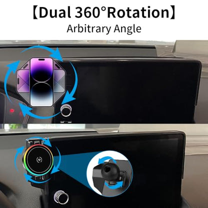 Car Magnetic Phone Mount for Honda Civic 2022 2023 2024 2025 2026 and Honda Pilot 2023-2025 Auto Accessories Best Cellphone Holder Fast 15W Wireless Charger Cell Phones Charging Screen Stand Cradles
