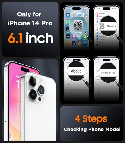 SPIDERCASE Magnetic for iPhone 14 Pro Case, Black - color: Black, size: Iphone 14 Pro 6.1''