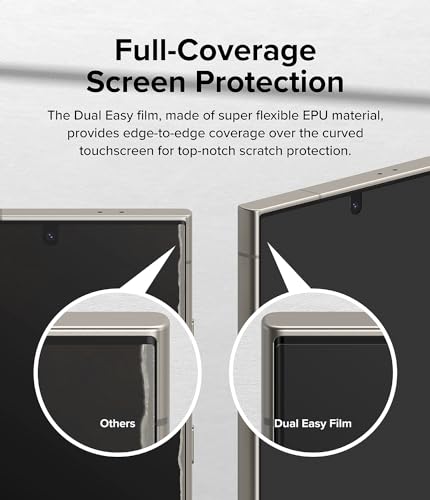 Ringke for Samsung Galaxy S24 Ultra Screen Protector [Dual Easy, 2 Pack]