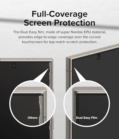 Ringke for Samsung Galaxy S24 Ultra Screen Protector [Dual Easy, 2 Pack]