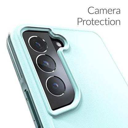 Crave for Galaxy S22 Plus Case, Shockproof Protection Dual Layer Case for Samsung Galaxy S22 Plus (6.6 inch) - Aqua - color: Aqua