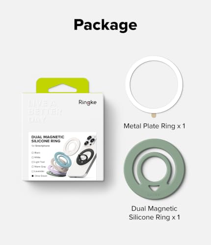 Ringke for MagSafe Phone Grip [Double Sided Magnetic Holder] Olive Green - color: Olive Green