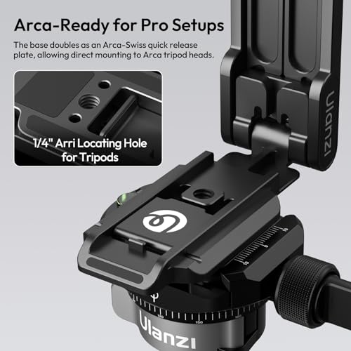 ULANZI MA38 Magnetic Phone Tripod for iPhone 18 Pro, Aluminum Phone Holder - color: Obsidian Gray