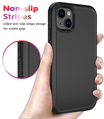 Diverbox for iPhone 14 case [Shockproof] [Dropproof] [Tempered Glass Screen Protector ],Heavy Duty Protection Phone Case Cover for Apple iPhone 14 (Black-2in1) - color: BLACK-2in1