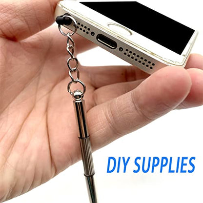 150 Pcs Cell Phone Charm Dust Plugs, 3.5mm Anti-Dust Headphone Jack Caps with Hole and Ring, Universal Earphone Port Protector for iPhone/iPad/Galaxy/HTC Smartphones