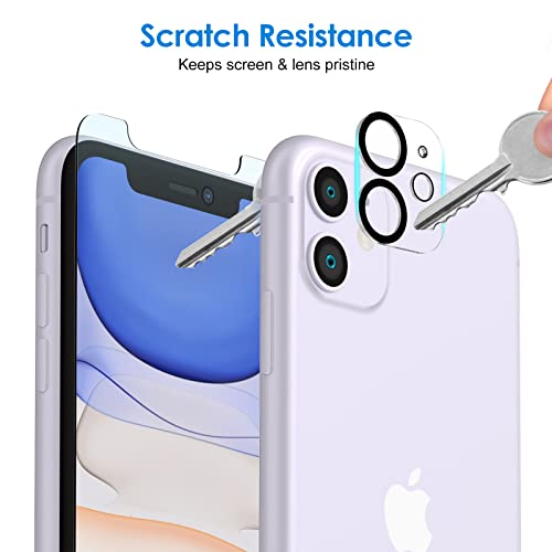 JETech Screen Protector for iPhone 11, with Camera Lens Protector, 2+2 Pack - size: iPhone 11
