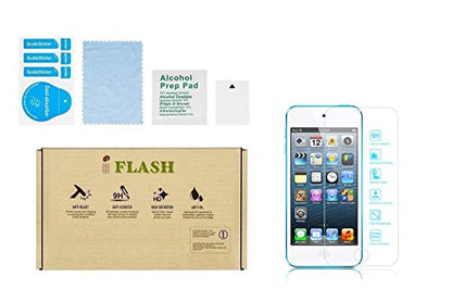 IFLASH (2 Pack) iPod Touch 7/6/5 Glass Screen Protector, for Apple New iPod Touch (7th Gen 2019 Released, 6th and 5th Generation) Tempered Glass Screen Protector, Anti Scratch, Bubble Free - color: iPod Touch 5th/6th Generation