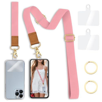 Yonlevres Phone Lanyard Crossbody Strap Wrist Neck Adjustable Women Solid - color: 0 Solid