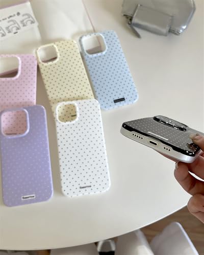 inewateri Compatible with iPhone 16 Case with Cute Fashion Polka Dot Aesthetics Design Simple Cases for Soft TPU Slim Protection Cover-Lemon-Yellow - color: Yellow, size: iPhone 16