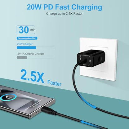 Android Fast Charging Block for Motorola razr/Edge/G Power 2026 2025 2024 - color: Black
