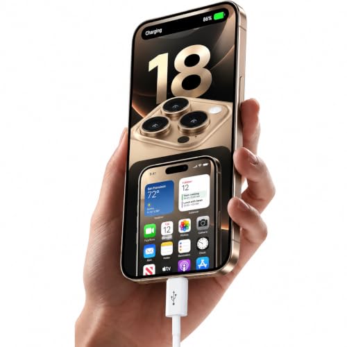 Abysssea 10ft iPhone Duo/18/17/16/15 Charger Cord, 20W USB C Fast Charger Cord for iPhone 18/17/16/15 Pro Max, Plus, 17E/16E USB c to USB-c Woven Cable for AirPods 5/4, Pro 2nd/3rd Gen Charging Cable - size: 10FT(120in)