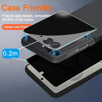 Ferilinso 2 Pack Privacy Screen Protector for Samsung Galaxy Z Flip 8 - size: Samsung Z Flip 8 6.9IN