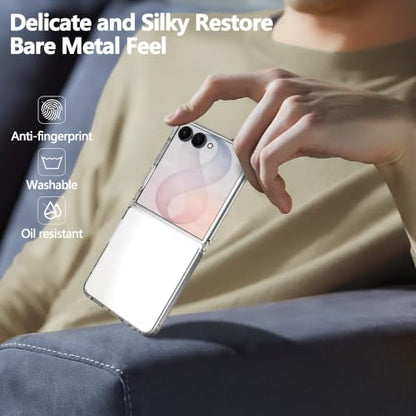 Clear Case for Samsung Galaxy Z Flip 8 Case, with 2 Pack Screen Protector, Ultra-Thin Transparent Hard PC and Soft TPU Cover Phone Case for Z Flip 8 Folding Convenient Slim Fit Cover Case - color: Samsung Galaxy Z Flip 8