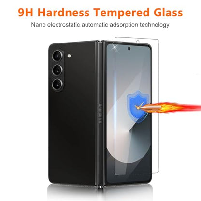 [2Set 6PCS] Screen Protector for Galaxy Z Fold 6, 2 Inner TPU Matte Films + 2 Outer Tempered Glass + 2 Camera Lens Protecters with Positional Mouting Frame, Anti-Glare, No Creases, No Bubbles - size: Samsung Galaxy Z Fold 6