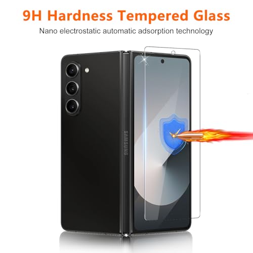 [2Set 6PCS] Screen Protector for Galaxy Z Fold 6, 2 Inner TPU Privacy Films + 2 Outer Tempered Glass + 2 Camera Lens Protecters with Positional Mouting Frame, No Creases, No Bubbles - size: Galaxy Z Fold 6