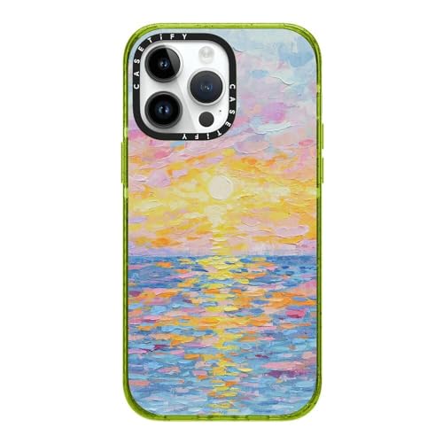 CASETiFY for iPhone 14 Pro Max Case - Impact | Slim Fit | 8.2 ft. 4x Military Grade Drop Protection | Frosted Sunset | Kiwi - color: Frosted Sunset