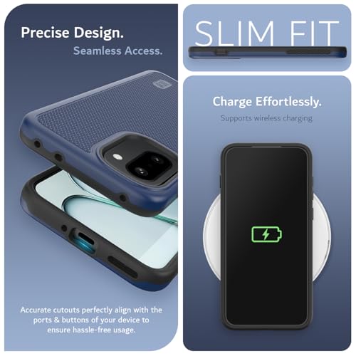 TUDIA MergeGrip Designed for OnePlus 15R Case 5G (2026) - [Military Grade Drop Tested] Dual Layer Shockproof Slim Rugged Tough Protective Phone Cases Cover (Indigo Blue) - color: Indigo Blue
