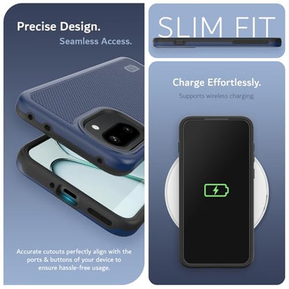 TUDIA MergeGrip Designed for OnePlus 15R Case 5G (2026) - [Military Grade Drop Tested] Dual Layer Shockproof Slim Rugged Tough Protective Phone Cases Cover (Indigo Blue) - color: Indigo Blue