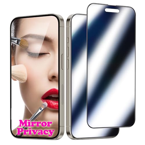 2 Pack Mirror Screen Protector for iPhone 16 Pro Privacy