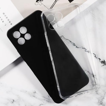 2-Pack TPU Case for T-Mobile T Phone 2 5G - Clear+Black | 6.6" Soft Flexible Gel Cover, Shockproof Anti-Scratch Protective Phone Bumper - color: Clear+Black
