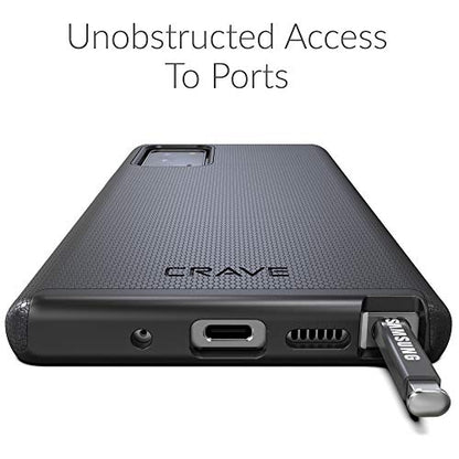 Crave Galaxy Note 20 Case, Shockproof Protection Dual Layer Case for Samsung Galaxy Note 20 (6.7 inch) - Black - color: Black