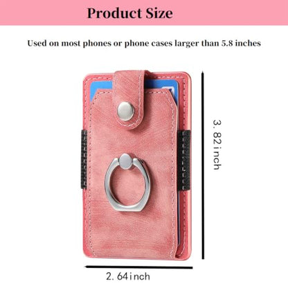 Card Holder for Phone Case, cell phone adhesive card holders,Pink