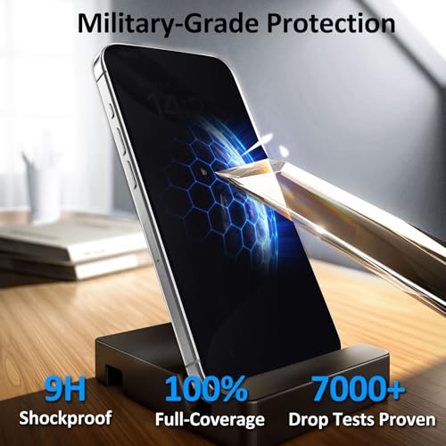 2 Pack 360° Privacy Screen for iPhone 16/15/15 Pro,Easy Install - size: 16/15/15 Pro
