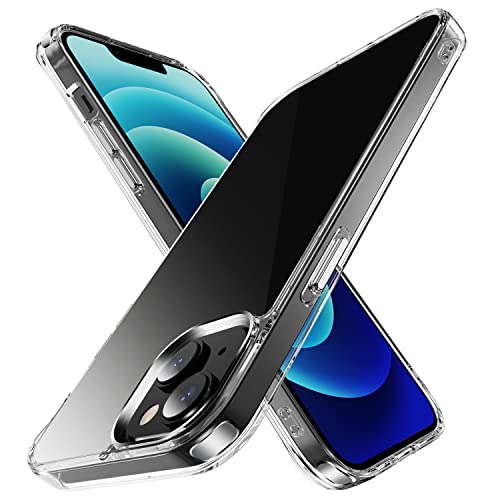 navor Transparent Diamond Clear Phone Case Compatible with iPhone 14 6.1-inch Lightweight Anti-Yellowing Scratch-Resistant Slim Fit Shockproof Military Grade Anti Drop [Clear] - size: iPhone 14 6.1"