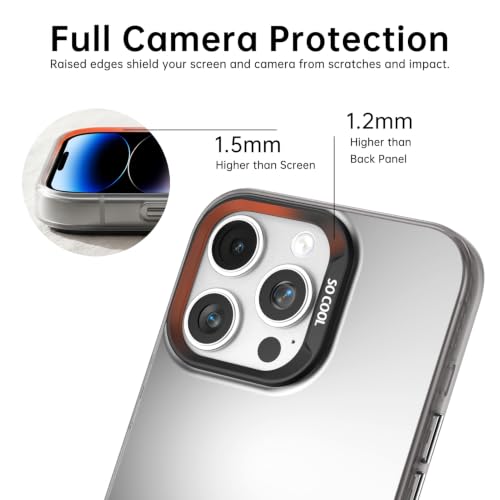 for iPhone 14 Pro Max Case, TPU, Drop Protection, Waves | Matte Silver Back, Shockproof, Fade-resistant, Anti-yellow, Lens Protection, Precise Cutout, Slim grip, Waves - color: Waves, size: iPhone 14 Pro Max