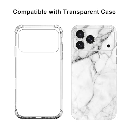 Skin Wrap Compatible with 13/14/15/16/17 Pro Max (White, 17 Pro Max) - color: White, size: 17 Pro Max