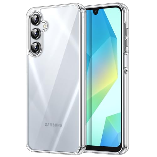 JETech Case for Samsung Galaxy A16, Anti-Yellowing, Clear | Shockproof Protection, Scratch Resistant Hard PC Back, Durable Transparent TPU Bumper - color: Clear, size: Galaxy A16