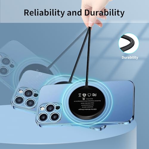 Magnetic Wireless Charger for iPhone 16 Pro Max/16 Pro/16/16 Plus/15/14/13/12 Series AirPods 3/2/Pro/Pro 2 15w Mag-Safe Charger Magnet Charging Pad with USB-C Ports