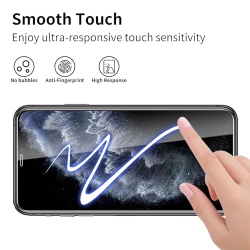 3 Pack Tempered Glass Screen Protector for iPhone 11 Pro/iPhone Xs/iPhone X, 9H Hardness, Scratch Resistant, HD Clear, Case Friendly, Easy Install - size: iPhone 11 Pro/iPhone Xs/iPhone X